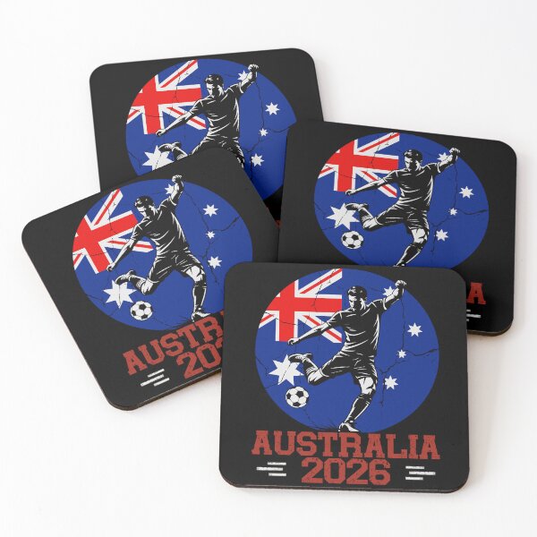 Item preview, Team Australia Flag Soccer Player 2026 designed and sold by legendaryskins.