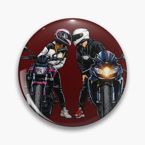 Artikelvorschau, Romantisches Biker-Pärchen auf Sportmotorrädern entworfen und verkauft von AVStudioS&S.