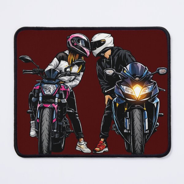 Item preview, Romantic Biker Couple on Sport Motorcycles designed and sold by AVStudioS&S.