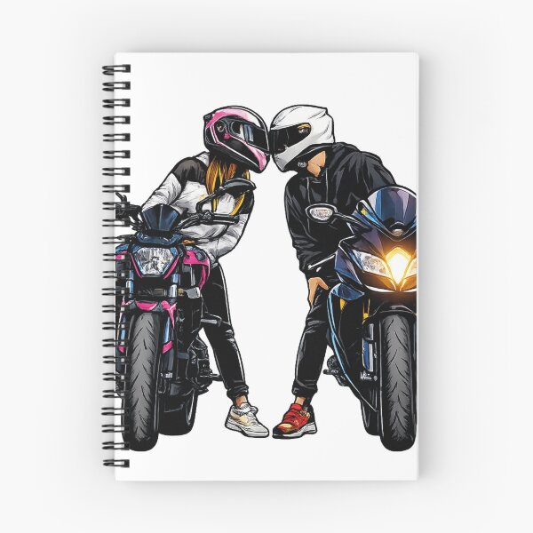 Item preview, Romantic Biker Couple on Sport Motorcycles designed and sold by AVStudioS&S.
