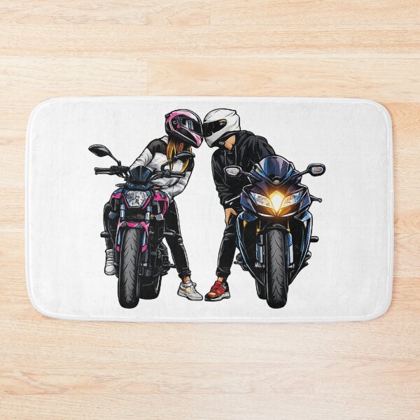 Item preview, Romantic Biker Couple on Sport Motorcycles designed and sold by AVStudioS&S.