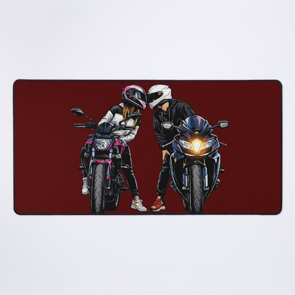 Item preview, Romantic Biker Couple on Sport Motorcycles designed and sold by AVStudioS&S.