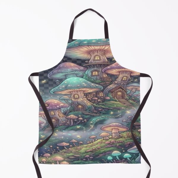 Item preview, Surreal Glowing Mushroom Forest Landscape Art designed and sold by DailySparks.