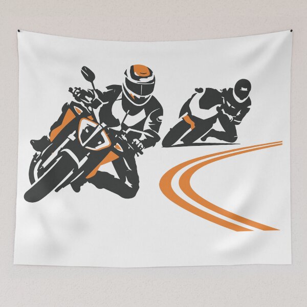 Item preview, Hunters  Motorcycle Racing Art designed and sold by AVStudioS&S.