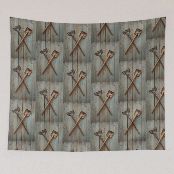 Item preview, Vintage Garden Tools Rustic Gardening Heritage Artwork designed and sold by Evergreen Horizon Works.