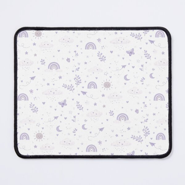 Item preview, Whimsical Purple Nursery Wallpaper | Pastel Lavender Rainbow Clouds Wall Art | Dreamy Kids Room Decor designed and sold by Hookesmode.