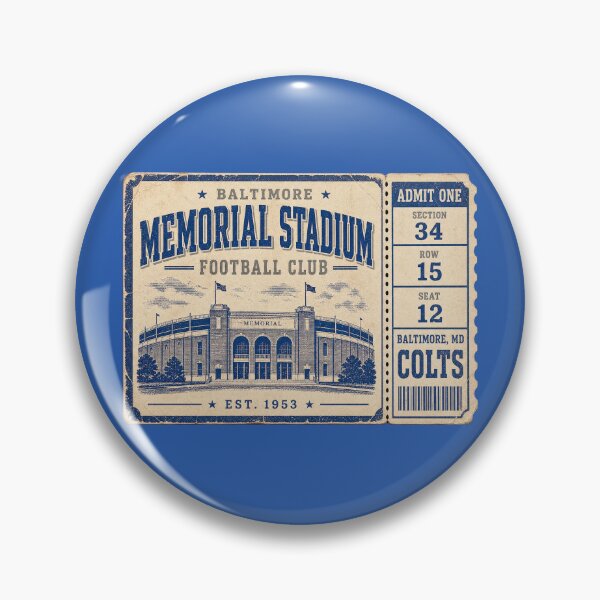 Item preview, Baltimore Memorial Stadium Football Club Vintage Ticket Shirt, Colts Retro Stadium Tee designed and sold by GhostDawgs.