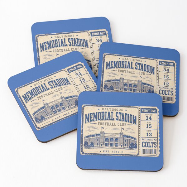 Item preview, Baltimore Memorial Stadium Football Club Vintage Ticket Shirt, Colts Retro Stadium Tee designed and sold by GhostDawgs.