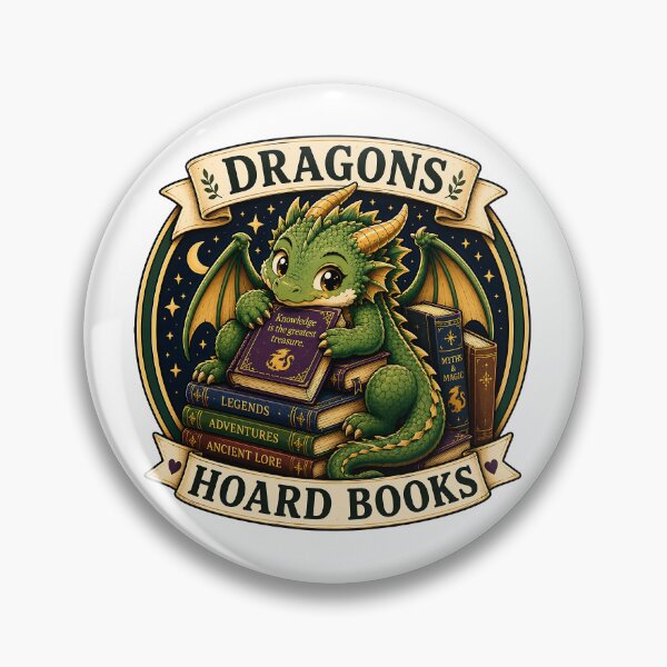 Item preview, Dragons Hoard Books | Fantasy Reader Dragon Bookworm Design designed and sold by Digital Culture Studio.