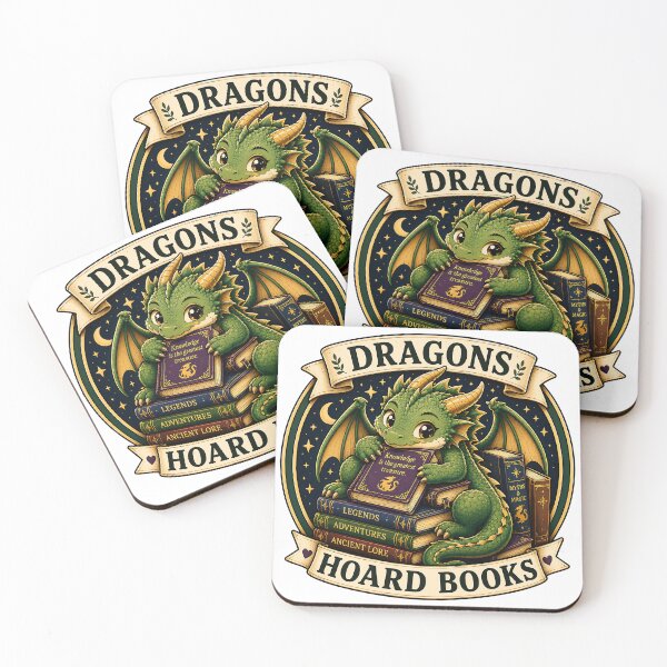 Item preview, Dragons Hoard Books | Fantasy Reader Dragon Bookworm Design designed and sold by Digital Culture Studio.
