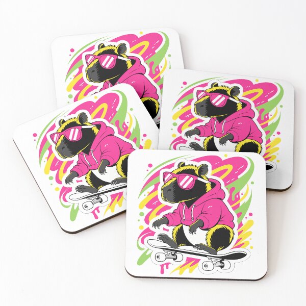 Item preview, Cool Capybara Skater Kawaii Sticker designed and sold by inkfusionhub99.