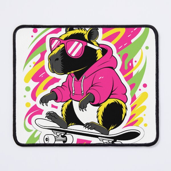 Item preview, Cool Capybara Skater Kawaii Sticker designed and sold by inkfusionhub99.