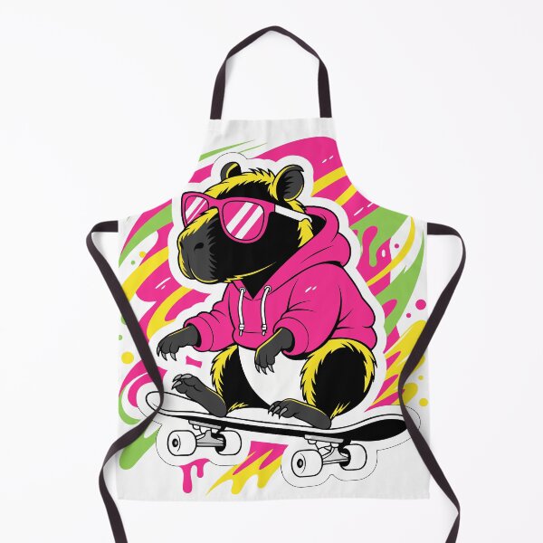 Item preview, Cool Capybara Skater Kawaii Sticker designed and sold by inkfusionhub99.