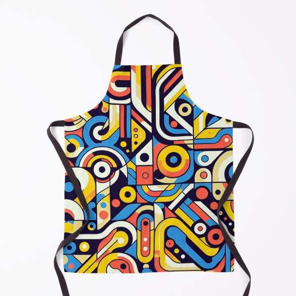 Item preview, Mid-Century Modern Blue, Yellow And Red Geometric Pattern designed and sold by DEC02.