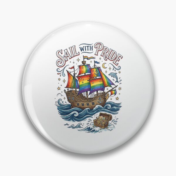 Item preview, Pride Ship Sailing With Rainbow Sails And Treasure Chest designed and sold by longngusuc.