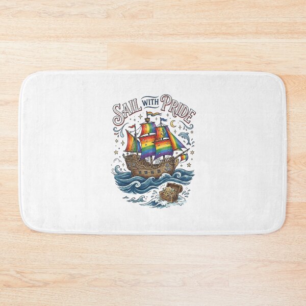 Item preview, Pride Ship Sailing With Rainbow Sails And Treasure Chest designed and sold by longngusuc.