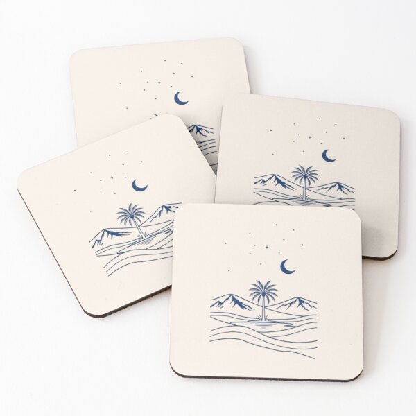 Item preview, Minimalist Desert Night Line Art Cream Edition designed and sold by Inkfino.