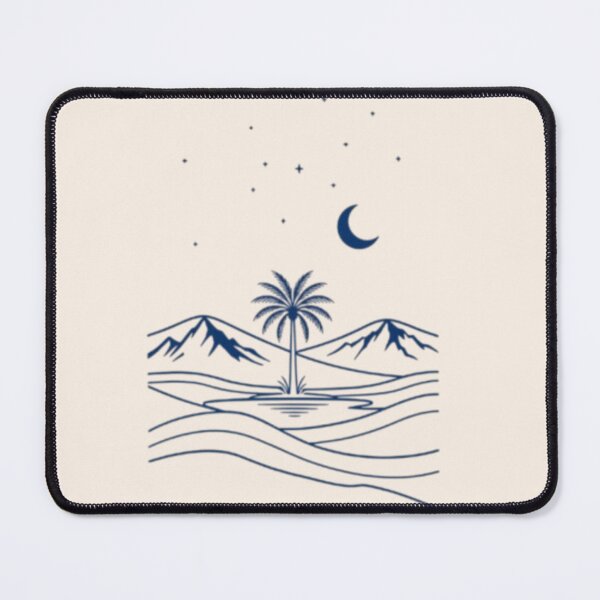 Item preview, Minimalist Desert Night Line Art Cream Edition designed and sold by Inkfino.
