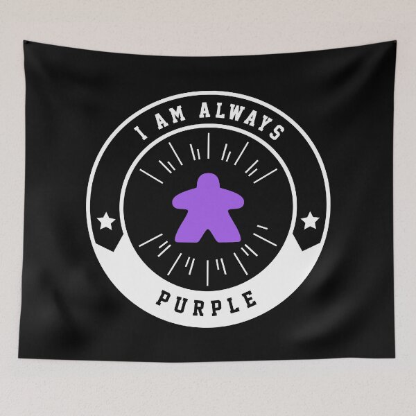 Item preview, I Am Always Purple Meeple - Board Games and Meeples Addict designed and sold by pixeptional.