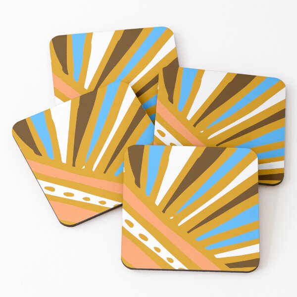 Item preview, Mid-Century Modern Spiced Mustard-Color And Blue Pattern designed and sold by DEC02.