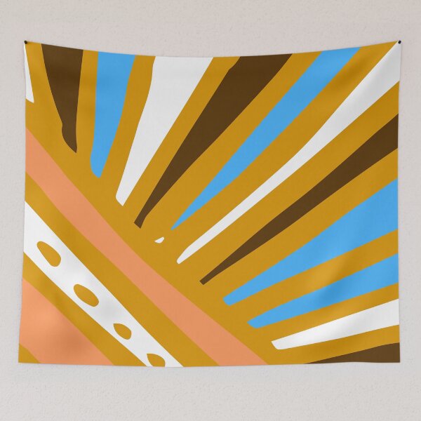 Item preview, Mid-Century Modern Spiced Mustard-Color And Blue Pattern designed and sold by DEC02.