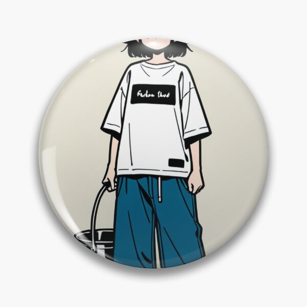 Item preview, Fashion - Man in White Top Bucket Hat Baggy Jeans Streetwear Anime Variant 3 designed and sold by AnimeShin.