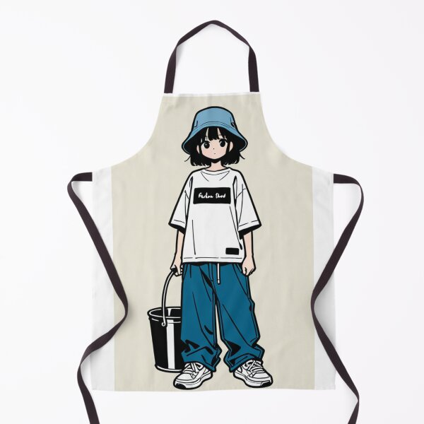 Item preview, Fashion - Man in White Top Bucket Hat Baggy Jeans Streetwear Anime Variant 3 designed and sold by AnimeShin.