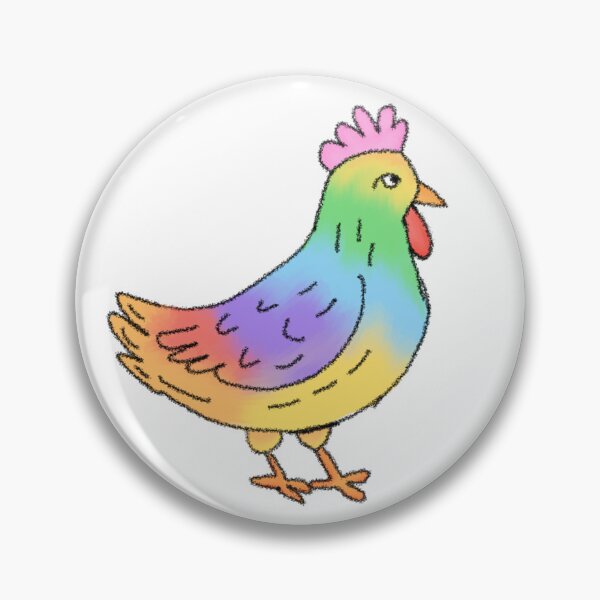 Item preview, Rainbow chicken designed and sold by ShabbysCreations.