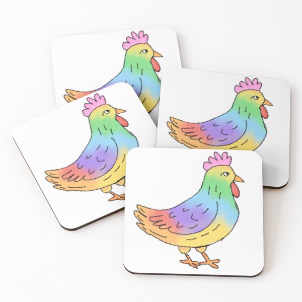 Item preview, Rainbow chicken designed and sold by ShabbysCreations.