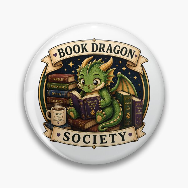 Item preview, Book Dragon Society | Fantasy Reader Dragon Bookworm Design designed and sold by Digital Culture Studio.