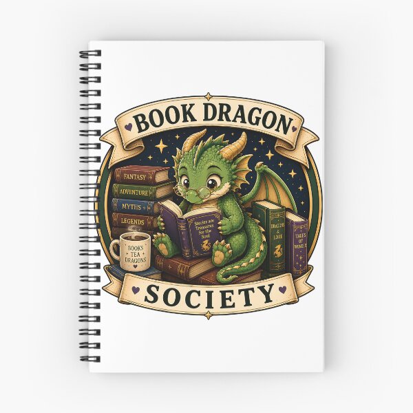Item preview, Book Dragon Society | Fantasy Reader Dragon Bookworm Design designed and sold by Digital Culture Studio.