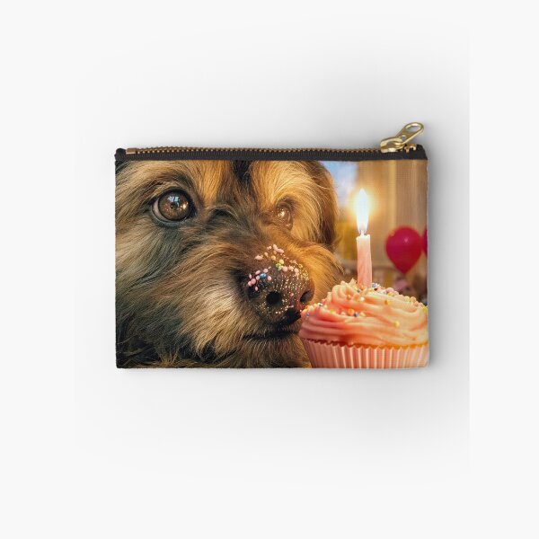 Item preview, Scruffy Dog Looking at a Birthday Cupcake designed and sold by Maria Dryfhout.