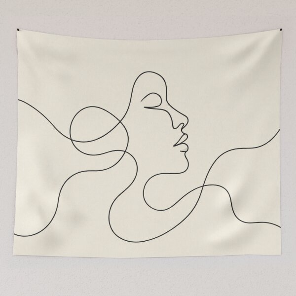 Item preview, Minimalist Abstract Woman Face Line Art designed and sold by OnePercent992.