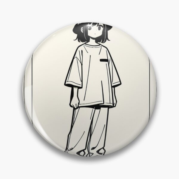 Item preview, Fashion - Man in White Top Bucket Hat Baggy Jeans Streetwear Anime Variant 4 designed and sold by AnimeShin.