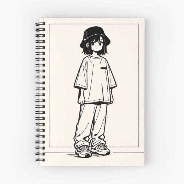 Item preview, Fashion - Man in White Top Bucket Hat Baggy Jeans Streetwear Anime Variant 4 designed and sold by AnimeShin.