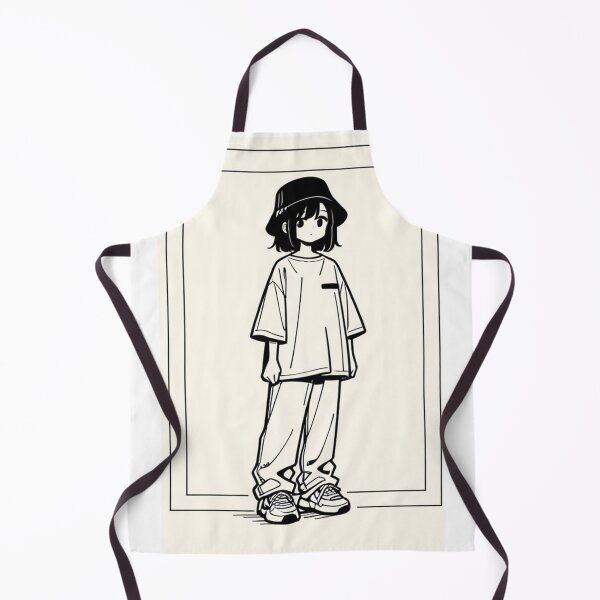 Item preview, Fashion - Man in White Top Bucket Hat Baggy Jeans Streetwear Anime Variant 4 designed and sold by AnimeShin.