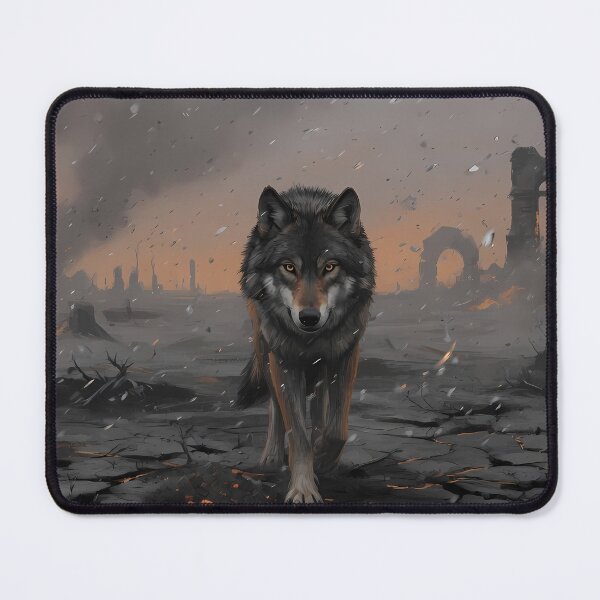 Item preview, Apocalyptic Lone Wolf Ruins Fantasy designed and sold by RkskArt.