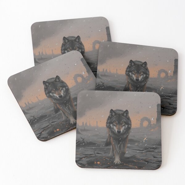 Item preview, Apocalyptic Lone Wolf Ruins Fantasy designed and sold by RkskArt.