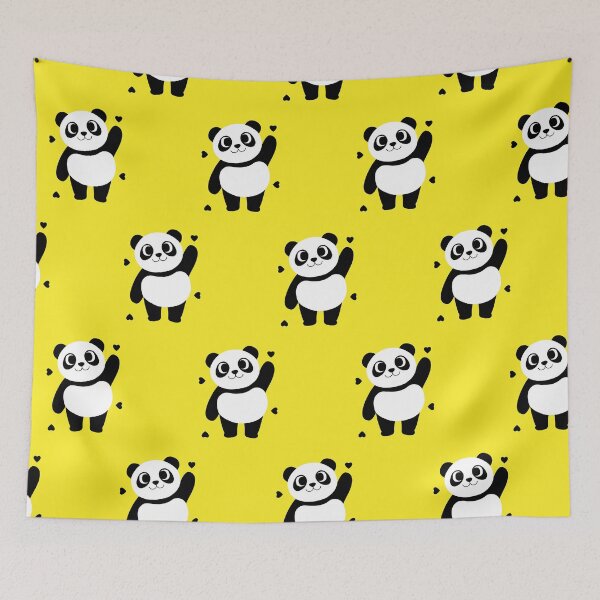 Item preview, Cute Panda Seamless Pattern with Hearts  designed and sold by foudart.