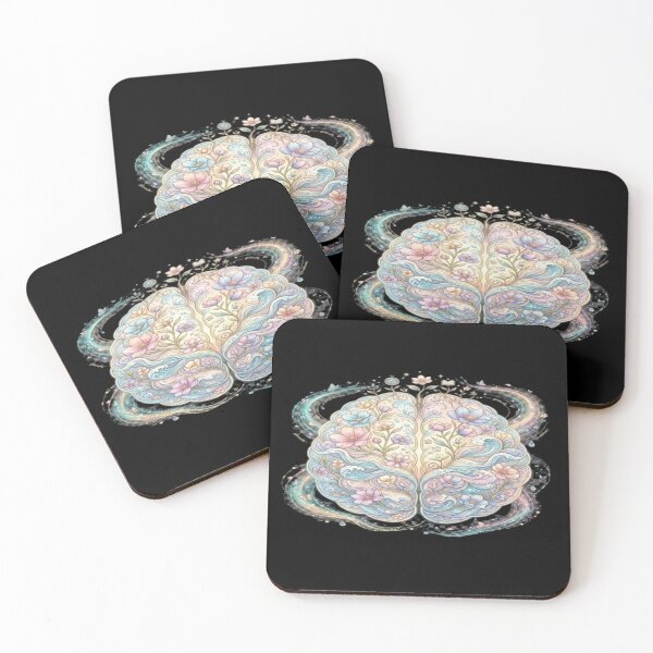 Item preview, Floral Brain Illustration with Artistic Roots designed and sold by DailySparks.