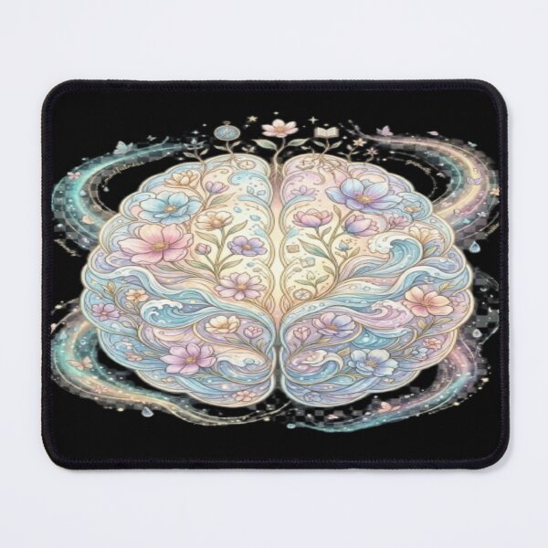 Item preview, Floral Brain Illustration with Artistic Roots designed and sold by DailySparks.
