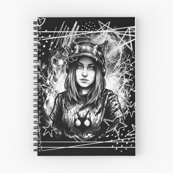 Item preview, Gothic Wolf Ears Portrait Art - Black designed and sold by CaylaTay.