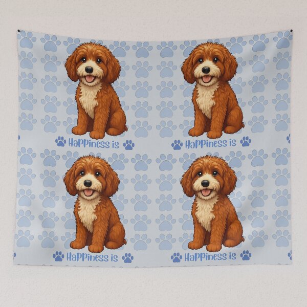 Item preview, Happiness is Leo the doodle puppy designed and sold by Doodles Down South.