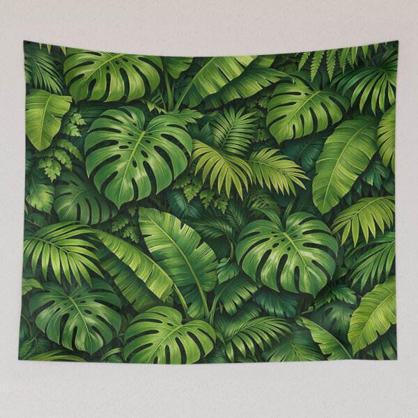 Item preview, Jungle Tropical Leaves Botanical Pattern designed and sold by Owcomm.