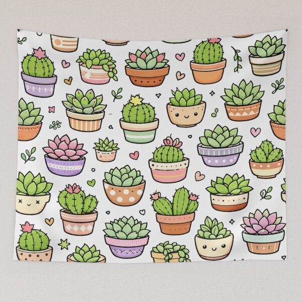 Item preview, Cute Succulent and Cactus Pattern designed and sold by Owcomm.