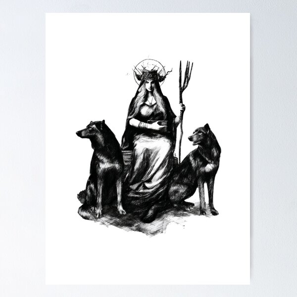 Item preview, Hekate and her hounds designed and sold by MendaciousMina.