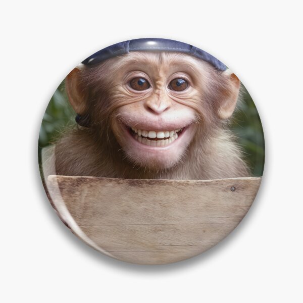 Item preview, Baby Chimpanzee Holding a Wooden Sign designed and sold by Maria Dryfhout.