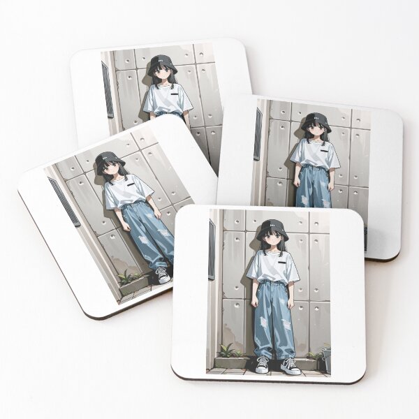 Item preview, Fashion - Man in White Top Bucket Hat Baggy Jeans Streetwear Anime designed and sold by AnimeShin.