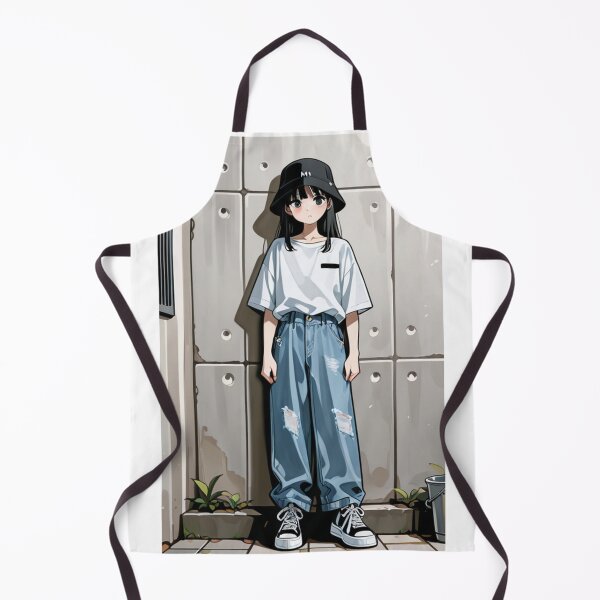Item preview, Fashion - Man in White Top Bucket Hat Baggy Jeans Streetwear Anime designed and sold by AnimeShin.