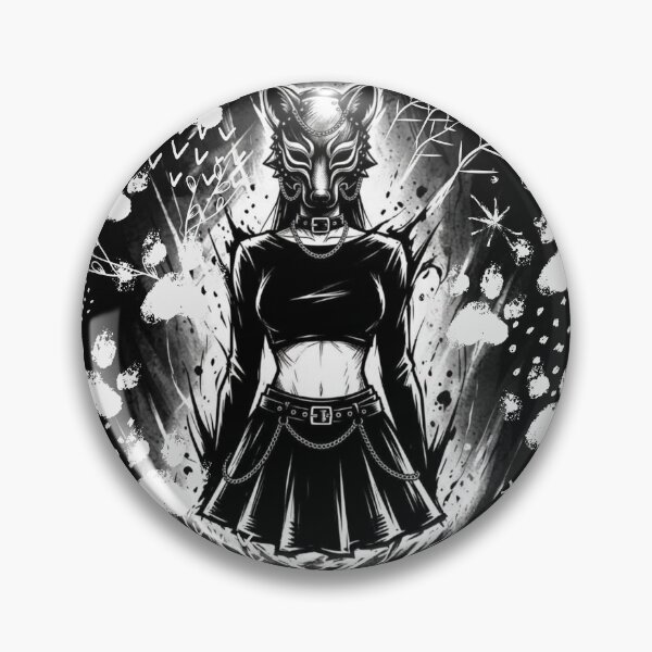 Item preview, Forest Wolf Mask Girl Portrait - Black designed and sold by CaylaTay.